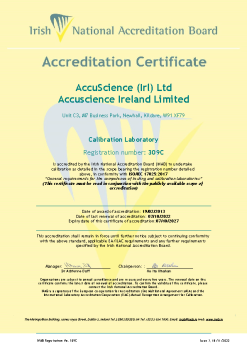 AccuScience (Irl) Ltd - 309C Cert summary image