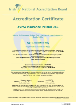AVIVA Insurance Ireland DAC - 9002 Cert  summary image
