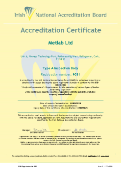 Metlab Ltd 9031 Cert summary image