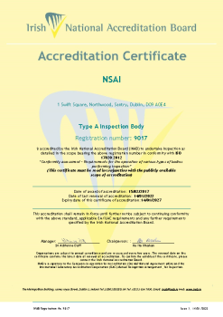 NSAI - 9017 Cert summary image