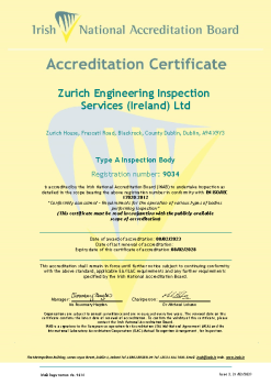 Zurich Engineering Inspection Services Ltd - 9034 Cert summary image