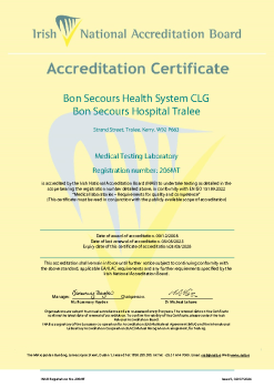 Bon Secours Health System CLG t/a Bon Secours Hospital Tralee - 206MT Cert summary image