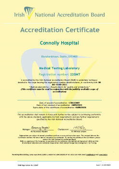 Connolly Hospital - 220MT Cert summary image