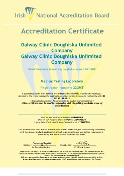 Galway Clinic Doughiska Unlimited - 222MT Cert  summary image