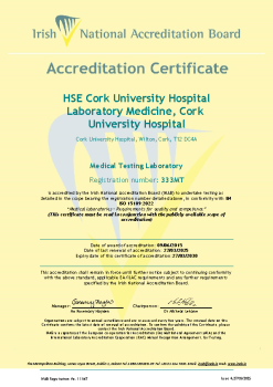 HSE Cork University Hospital- 333MT Cert summary image