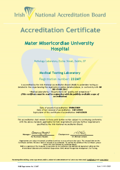 Mater Misericordiae University Hospital - 232MT Cert summary image
