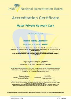 Mater Private Network Cork - 416MT Cert summary image