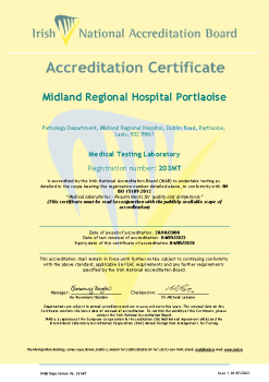 Midland Regional Hospital Portlaoise - 203MT Cert summary image