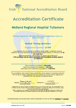 Midland Regional Hospital Tullamore - 221MT Cert summary image