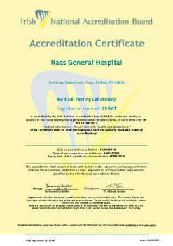 Naas General Hospital - 259MT Cert summary image