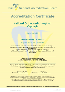 National Orthopaedic Hospital Cappagh - 318MT Cert summary image