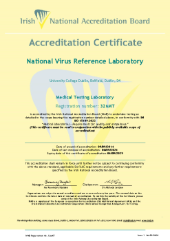 National Virus Reference Laboratory - 326MT Cert summary image