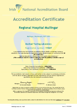 Regional Hospital Mullingar - 195MT Cert summary image