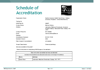 Saolta University Health Care Group Galway University Hospital Clinical Biochemistry 246MT summary image