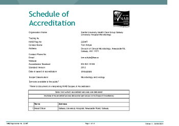 Saolta University Health Care Group Galway University Hospital Microbiology - 223MT summary image