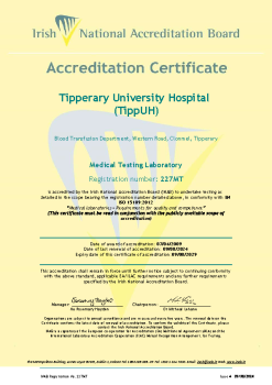 Tipperary University Hospital (TippUH) - 227MT Cert summary image