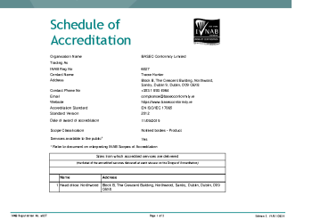 BASEC Conformity Limited 6027 summary image