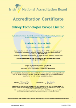 Shirley Technologies Europe Limited 6033 Cert summary image