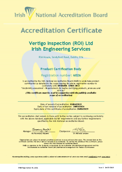 Vertigo Inspection (ROI) Ltd 6026-Cert summary image