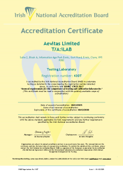 Aevitas Limited - 430T Cert summary image
