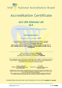 ALS Life Sciences Ltd - 166T Cert summary image