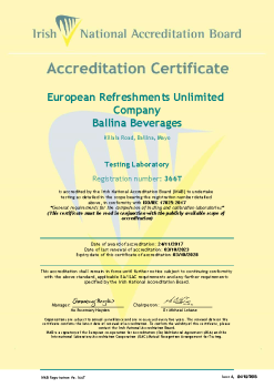 European Refreshments - 366T Cert summary image