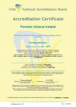 Forensic Science Laboratory - 137T Cert summary image