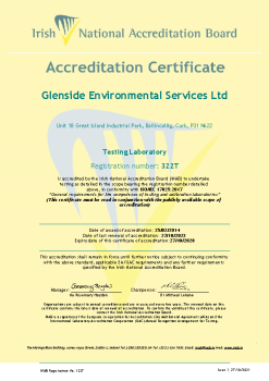 Glenside Environmental Services Ltd - 322T Cert summary image
