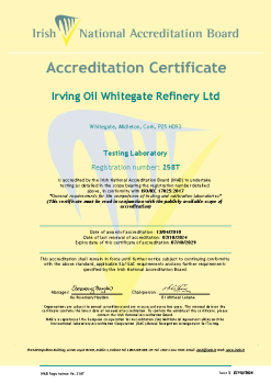 Irving Oil Whitegate Refinery Limited - 258T Cert summary image
