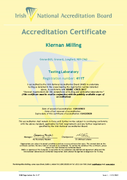 Kiernan Milling - 411T Cert summary image