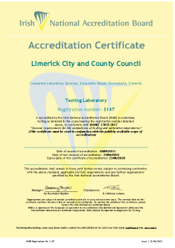 Limerick City and County Council - 314T Cert summary image
