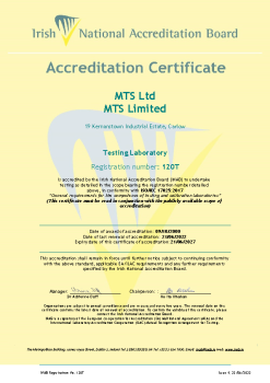 MTS Ltd - 120T Cert summary image
