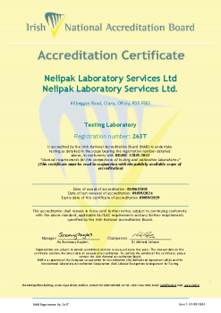Nelipak Laboratory Services Ltd - 263T Cert summary image