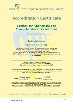 Saotharlann Chonamara Teo - 108T Cert summary image