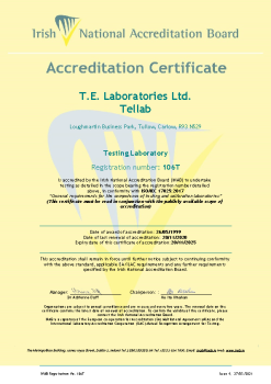 TE Laboratories Ltd - 106T Cert summary image