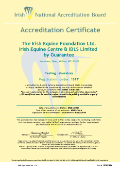 The Irish Equine Foundation Ltd - 151T Cert summary image