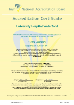 University Hospital Waterford - 094T Cert  summary image
