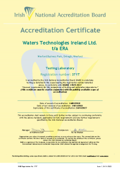 Waters Technologies Ireland Ltd - 371T Cert summary image