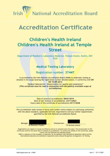 Children's Health Ireland  374MT Cert thumbnail