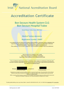 Bon Secours Health System CLG t/a Bon Secours Hospital Tralee  206MT Cert thumbnail