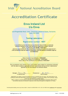 Enva Ireland Ltd  185T Cert thumbnail