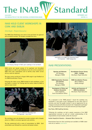 INAB Newsletter September 2007