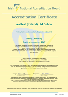 Mattest (Ireland) Ltd Dublin  286T Cert thumbnail