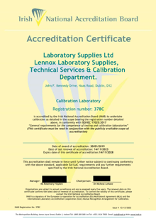 Laboratory Supplies Ltd  378C Cert thumbnail
