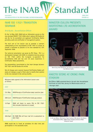 INAB Newsletter June 2007