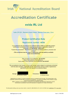 Exida IRL Ltd  6036 Cert thumbnail