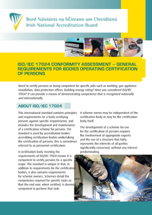 ISO/IEC 17024 Conformity Assessment  General Requirements for Bodies Operating Certification of Persons thumbnail