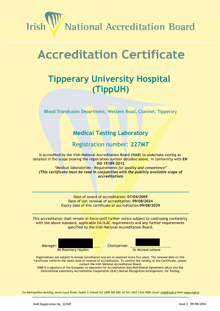 Tipperary University Hospital (TippUH)  227MT Cert thumbnail