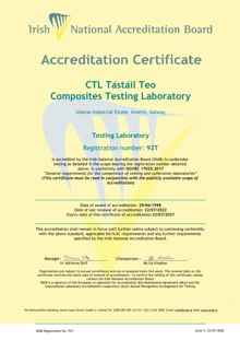 CTL Tástáil Teo  92T Cert thumbnail