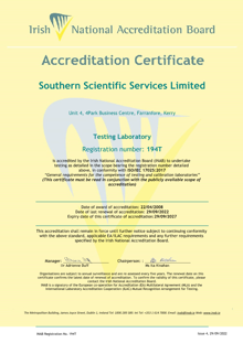Southern Scientific Services Limited  194T Cert thumbnail